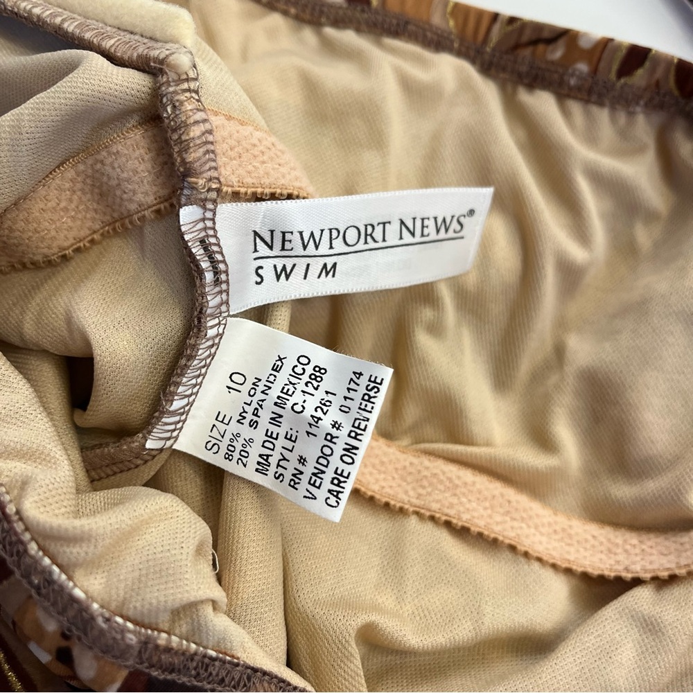 NWT - retro/stored Newport News one piece swimsuit halter strapless, size 10 - Picture 8 of 9
